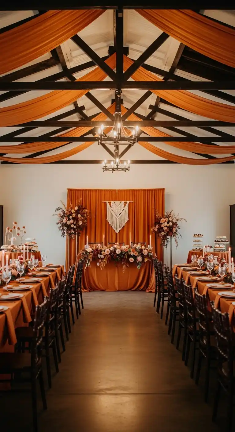 17 Stunning Burnt Orange Wedding Reception Ideas 4 Planning a Burnt Orange Wedding Reception