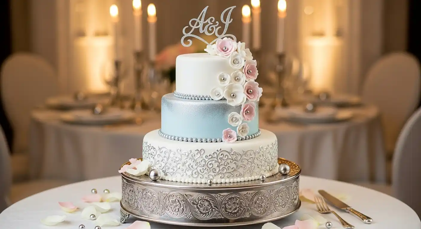 Silver Wedding Cake Ideas