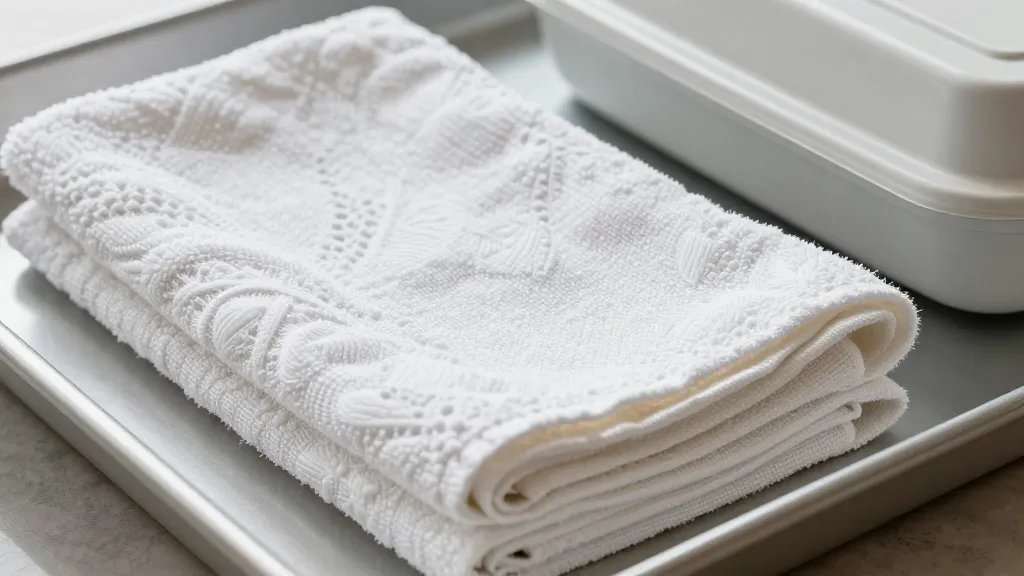 What to Bring to a Dinner Party: Effortless Host-Approved Tips 4 closeup of a dish towel neatly folded next to a covered dish tray