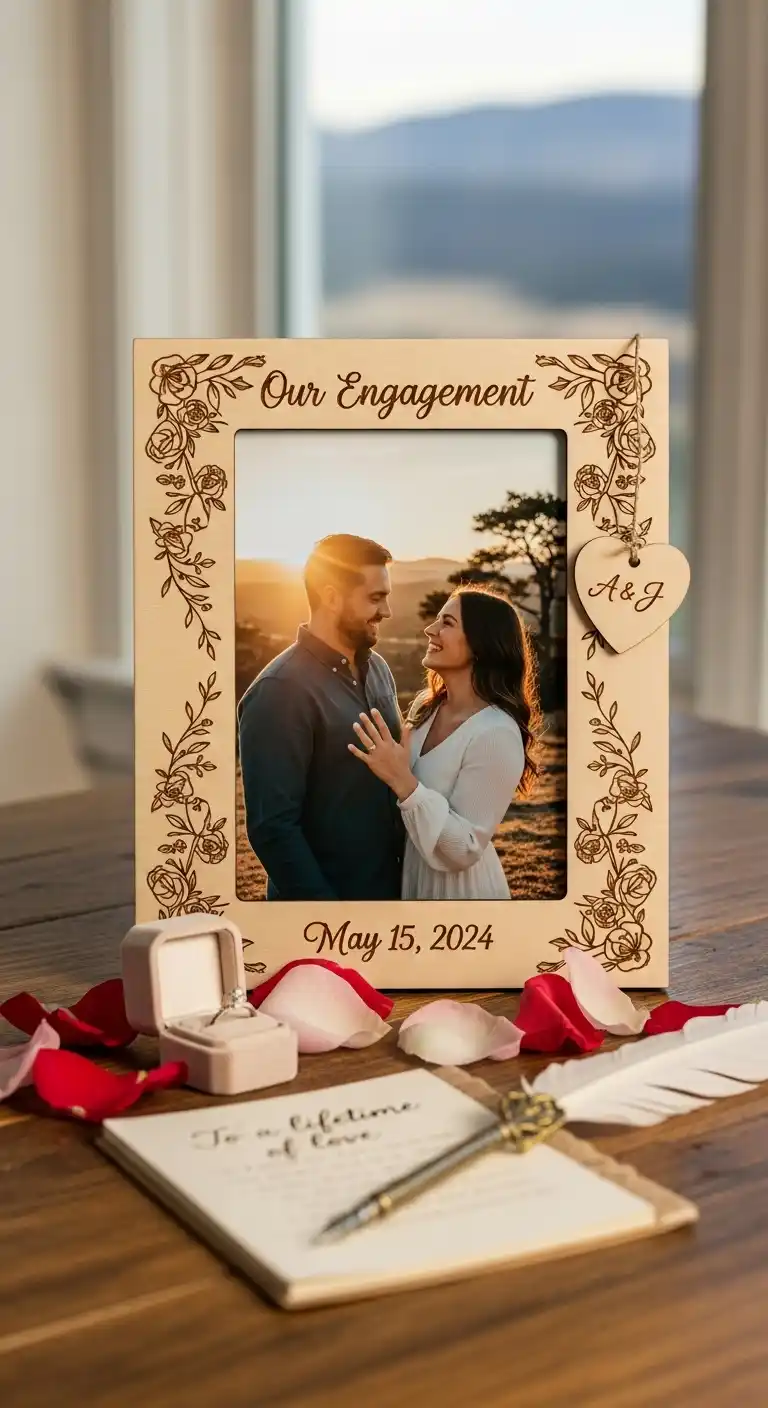 19 Unique Engagement Party Gifts to Impress 5 1. Personalized Photo Frame