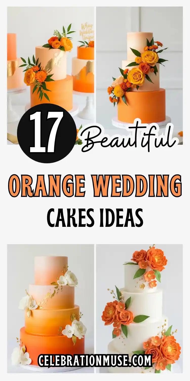 Orange Wedding Cakes That Steal the Spotlight 2 Orange Wedding Cakes