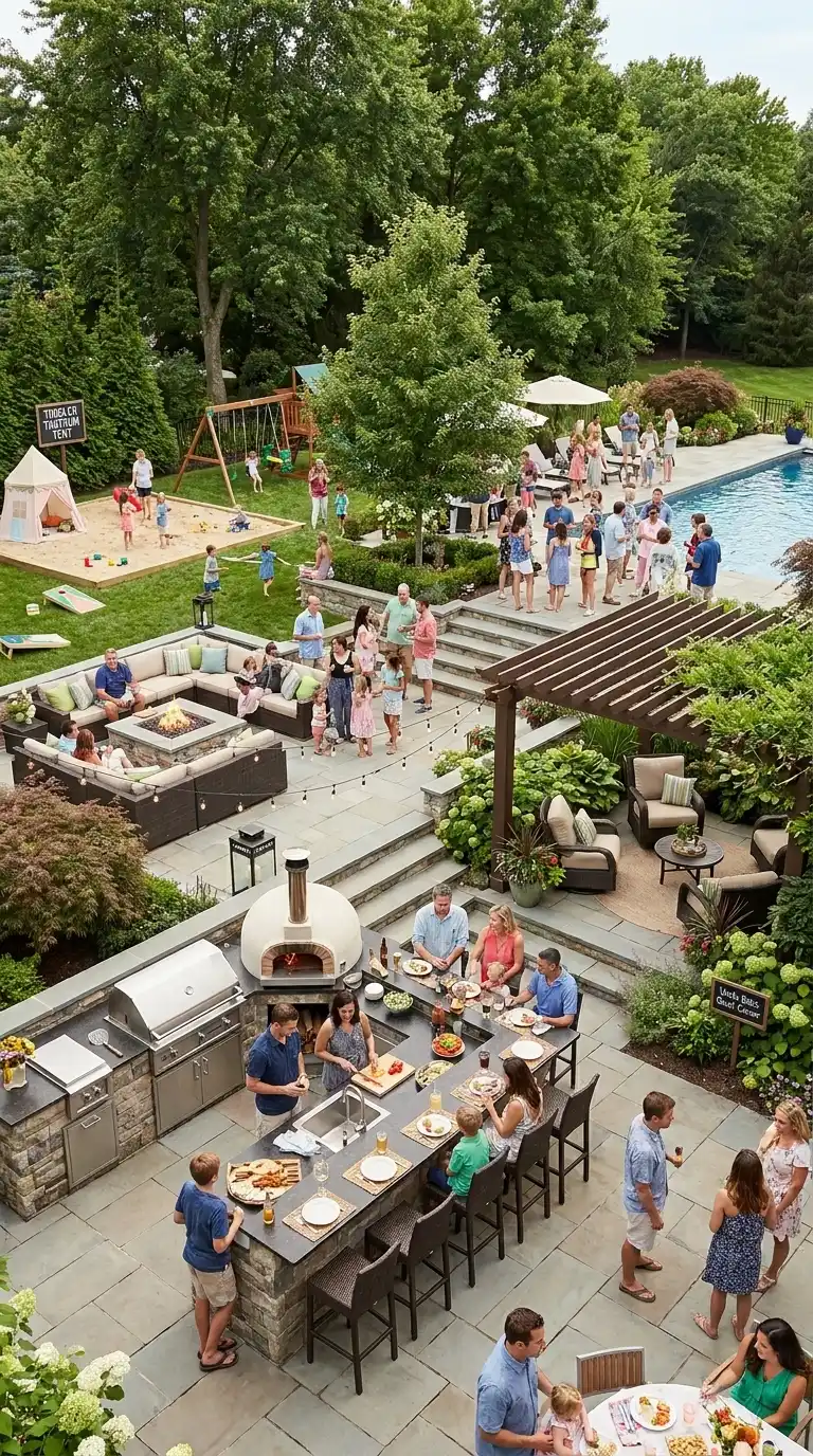 4th of July Party Ideas for Large Groups: 10 Festive Setups 2 1. All-American Backyard Carnival With Game Stations